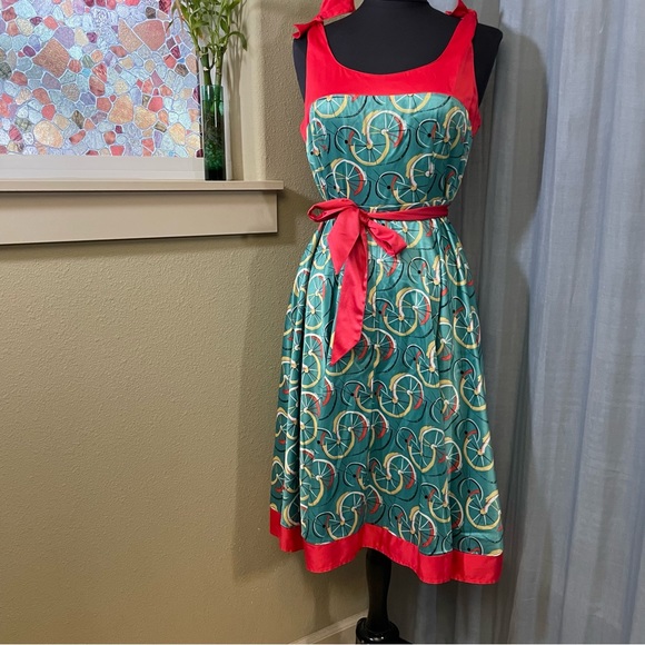 Tatyana Bicycle Print Swing Dress - Picture 7 of 8